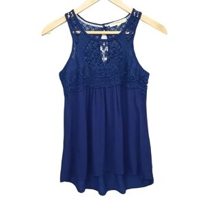 REWIND Lace Crocheted Sleeveless Blouse Size S